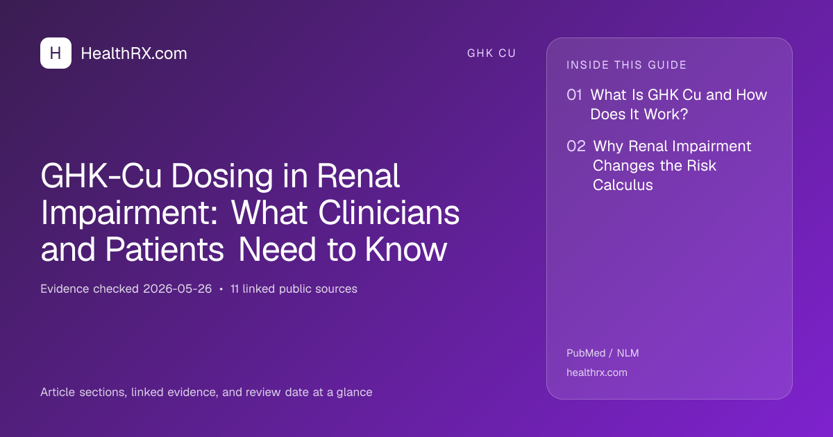 Evidence overview for GHK-Cu Dosing in Renal Impairment: What Clinicians and Patients Need to Know