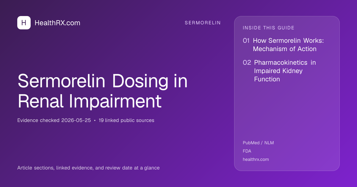 Evidence overview for Sermorelin Dosing in Renal Impairment