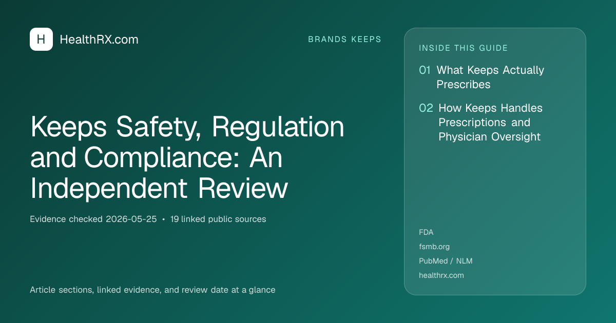 Evidence overview for Keeps Safety, Regulation and Compliance: An Independent Review