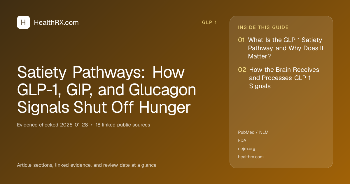Evidence overview for Satiety Pathways: How GLP-1, GIP, and Glucagon Signals Shut Off Hunger