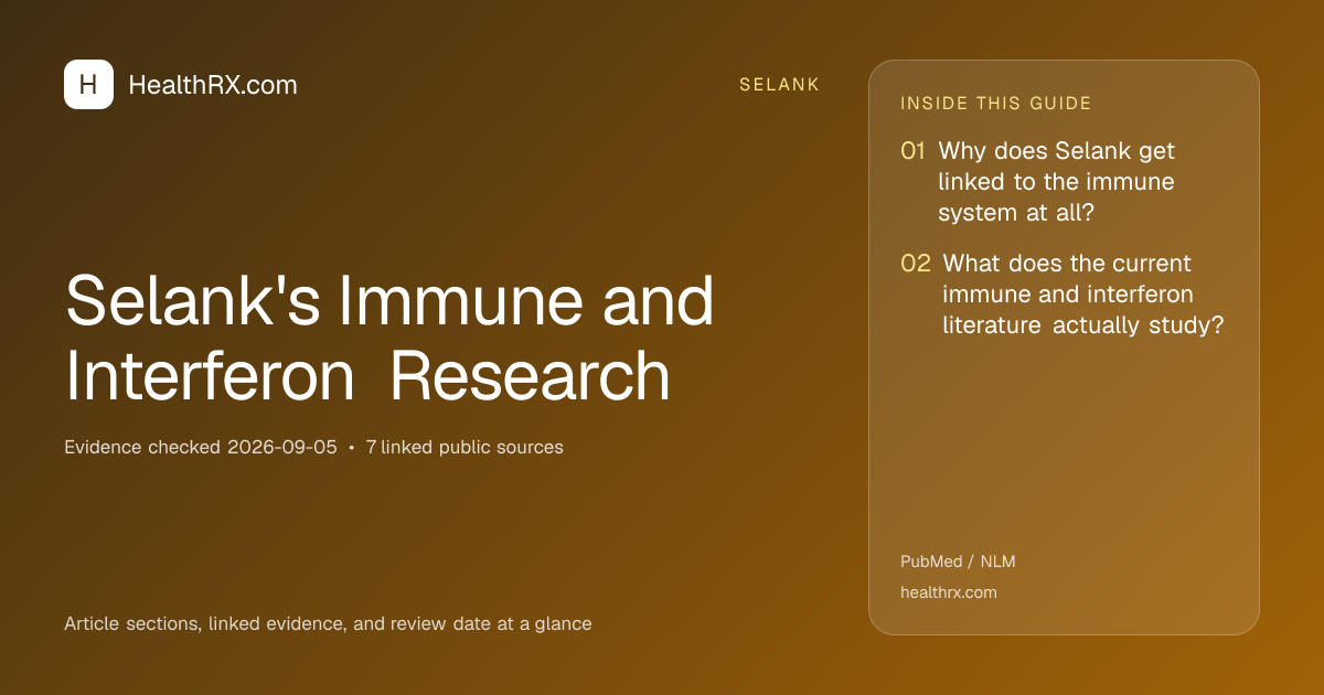 Evidence overview for Selank's Immune and Interferon Research