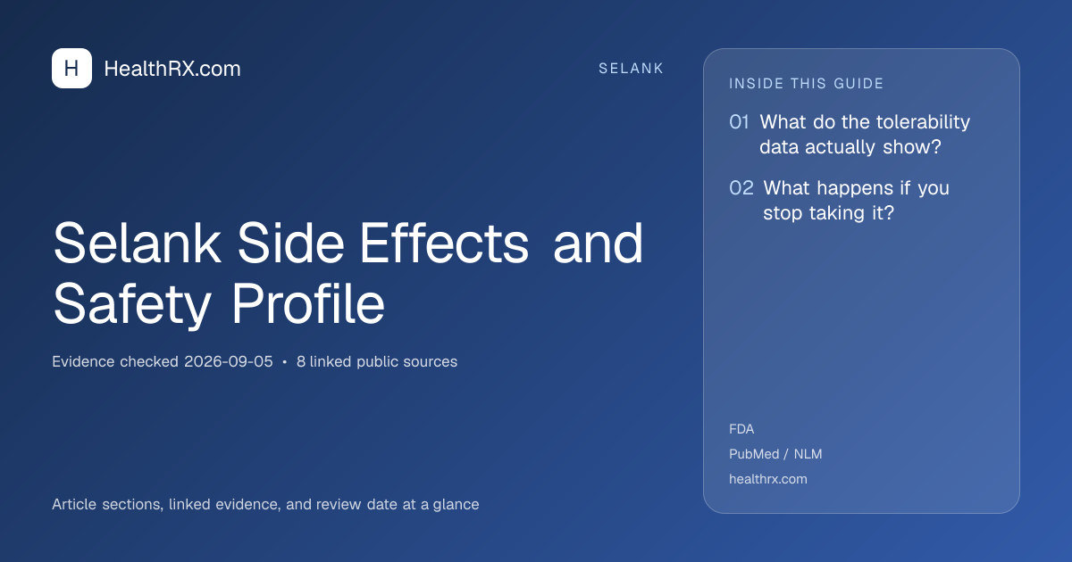 Evidence overview for Selank Side Effects and Safety Profile