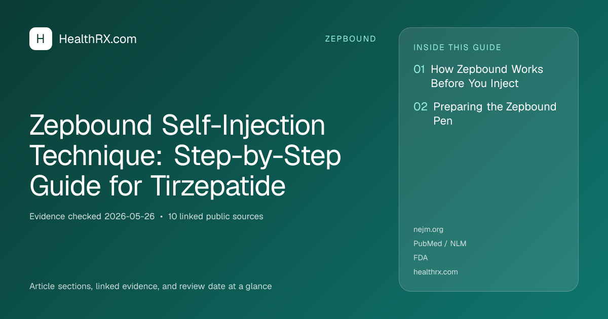 Evidence overview for Zepbound Self-Injection Technique: Step-by-Step Guide for Tirzepatide