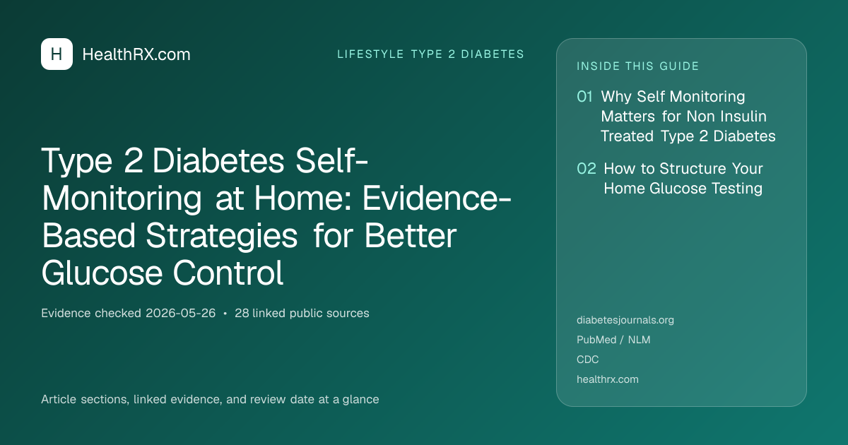 Evidence overview for Type 2 Diabetes Self-Monitoring at Home: Evidence-Based Strategies for Better Glucose Control