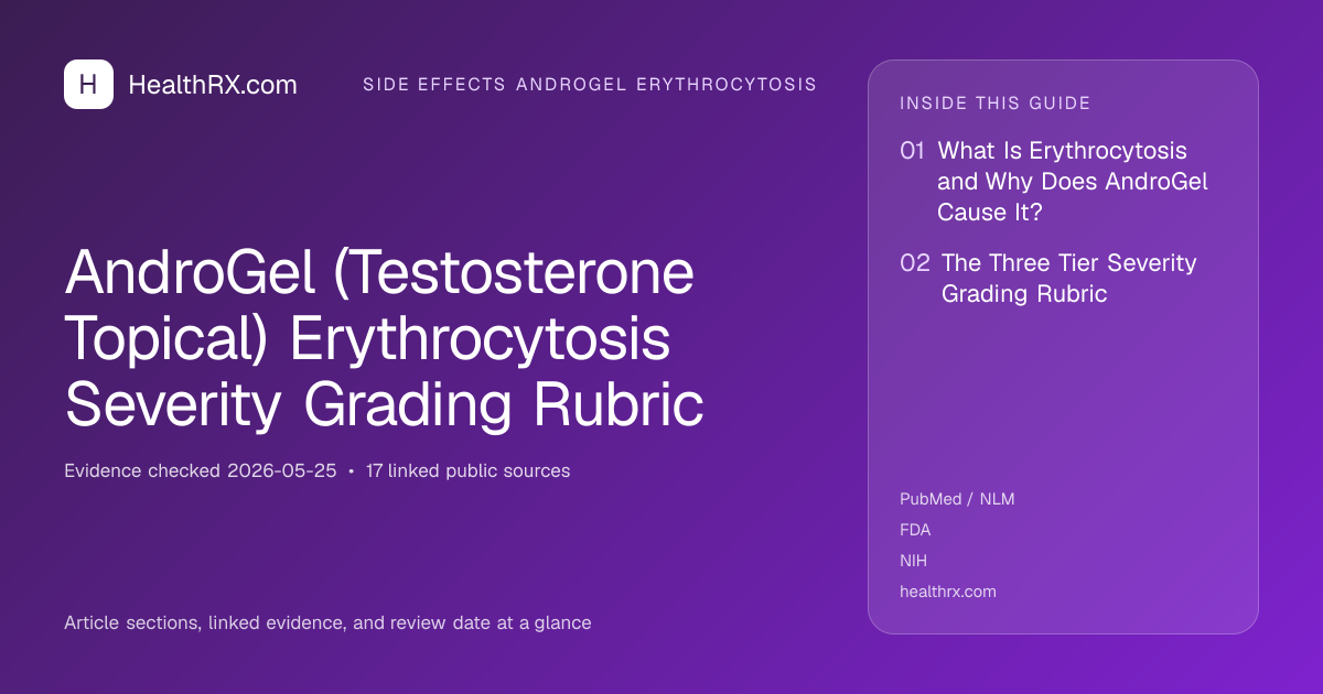 Evidence overview for AndroGel (Testosterone Topical) Erythrocytosis Severity Grading Rubric