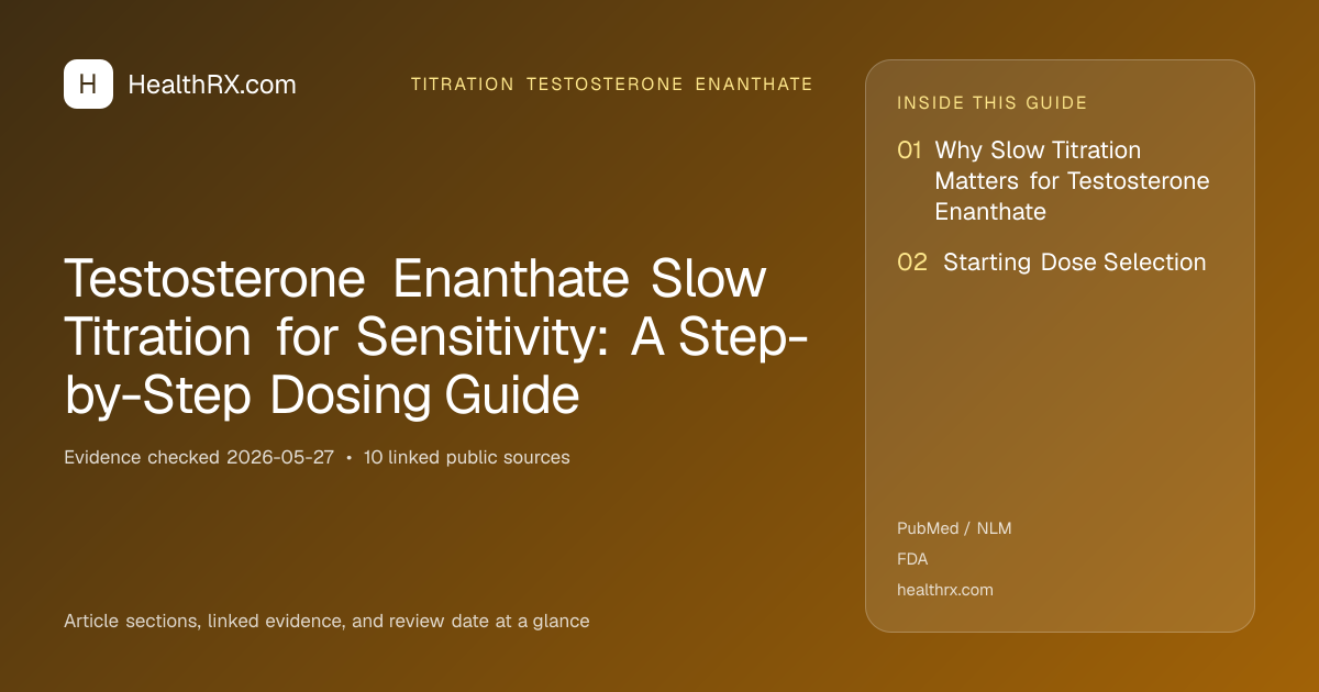 Evidence overview for Testosterone Enanthate Slow Titration for Sensitivity: A Step-by-Step Dosing Guide