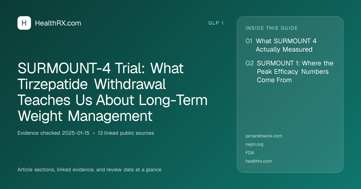 Evidence overview for SURMOUNT-4 Trial: What Tirzepatide Withdrawal Teaches Us About Long-Term Weight Management