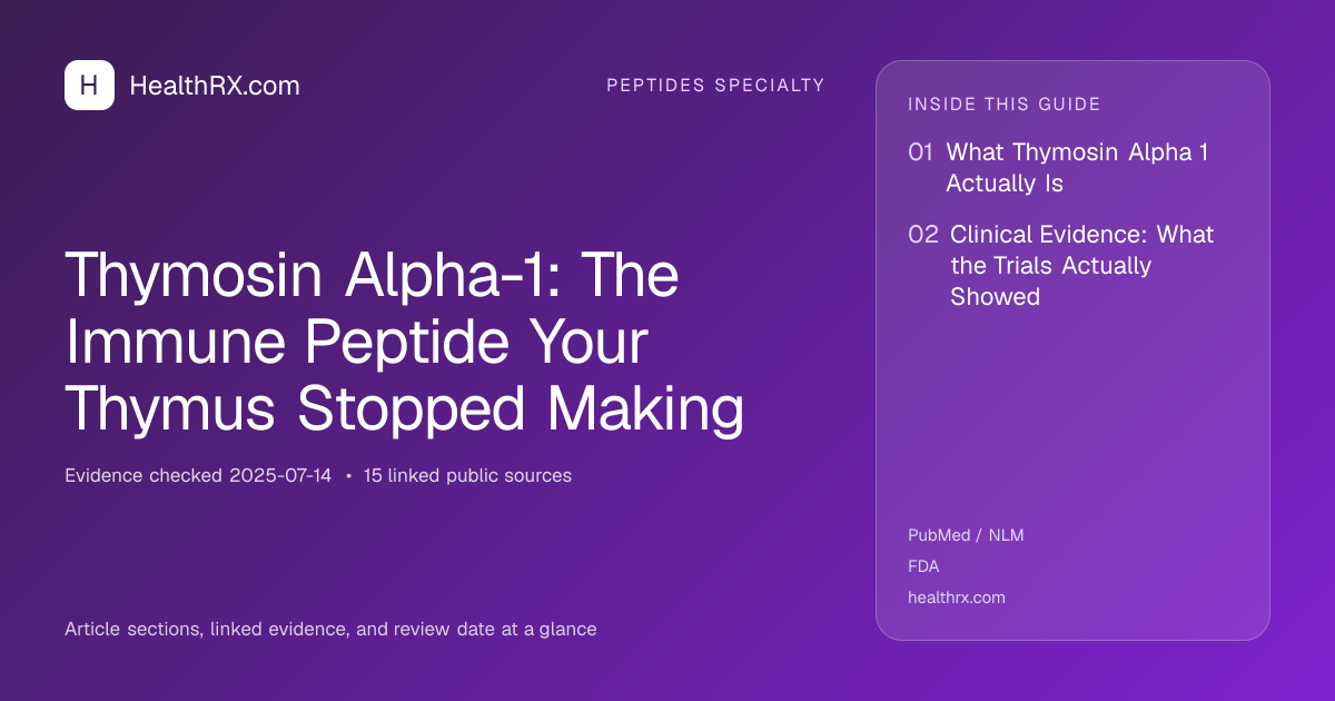 Evidence overview for Thymosin Alpha-1: The Immune Peptide Your Thymus Stopped Making