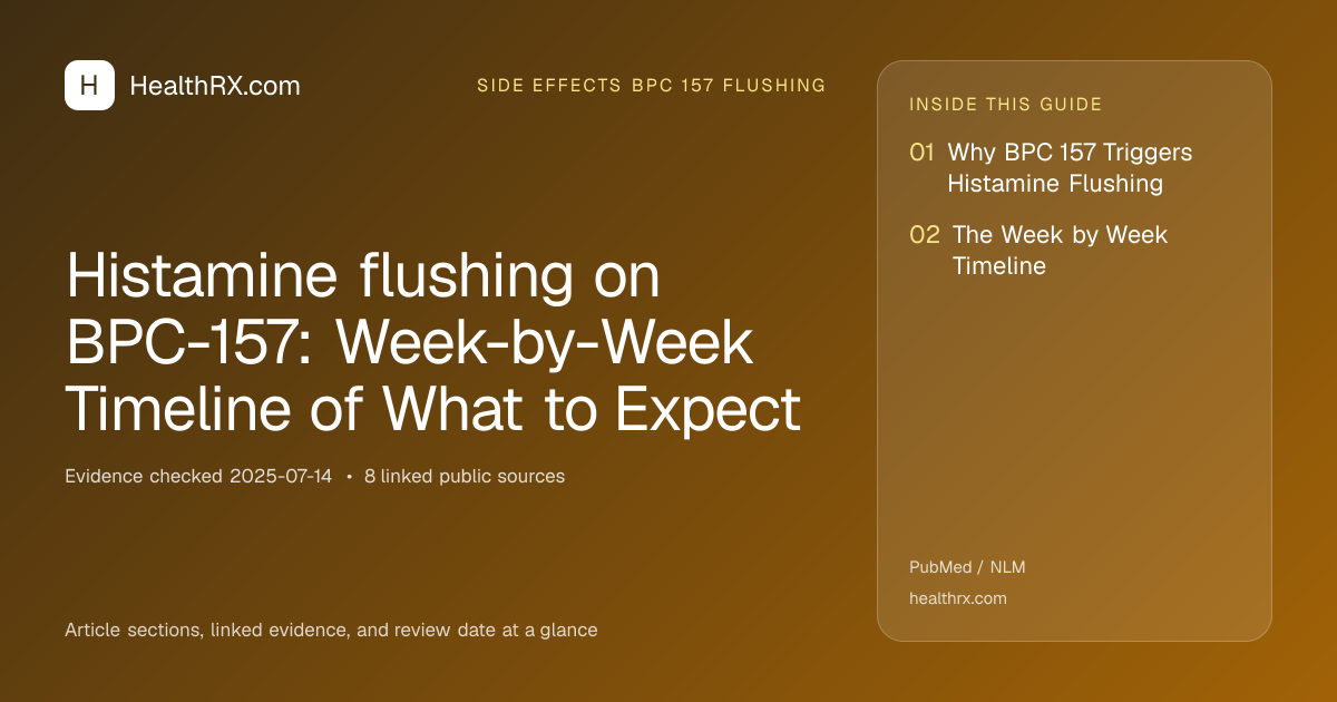 Evidence overview for Histamine flushing on BPC-157: Week-by-Week Timeline of What to Expect