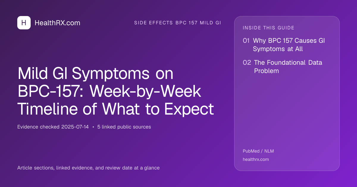 Evidence overview for Mild GI Symptoms on BPC-157: Week-by-Week Timeline of What to Expect