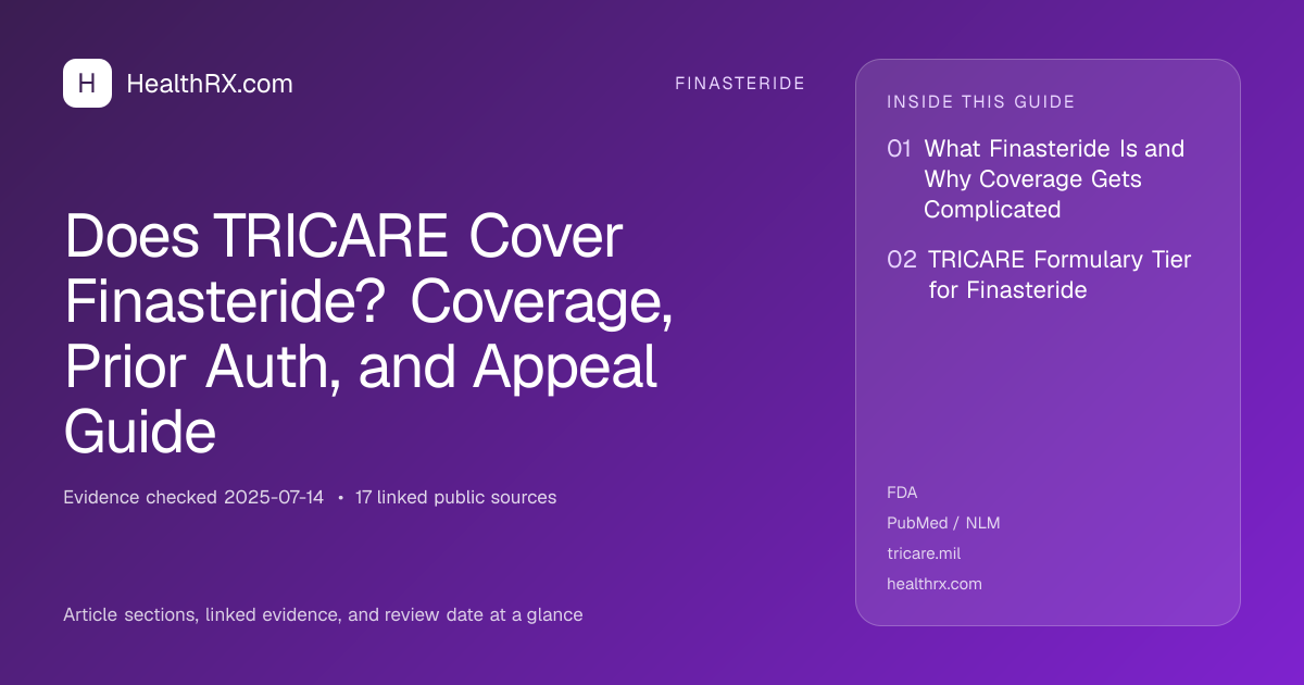 Evidence overview for Does TRICARE Cover Finasteride? Coverage, Prior Auth, and Appeal Guide