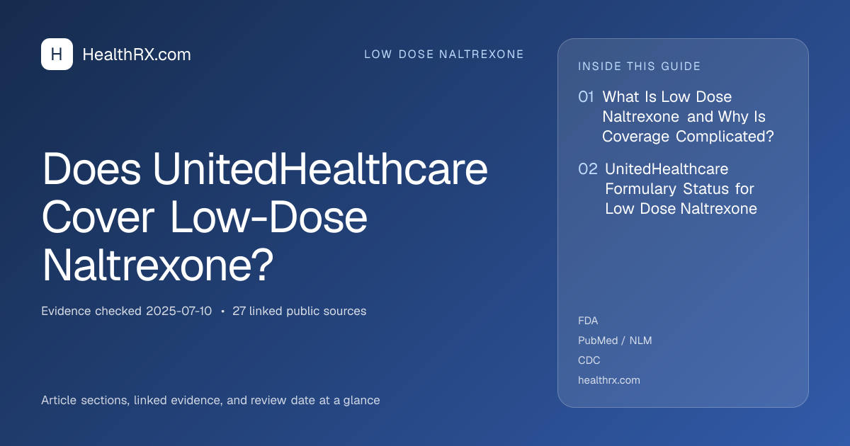 Evidence overview for Does UnitedHealthcare Cover Low-Dose Naltrexone?