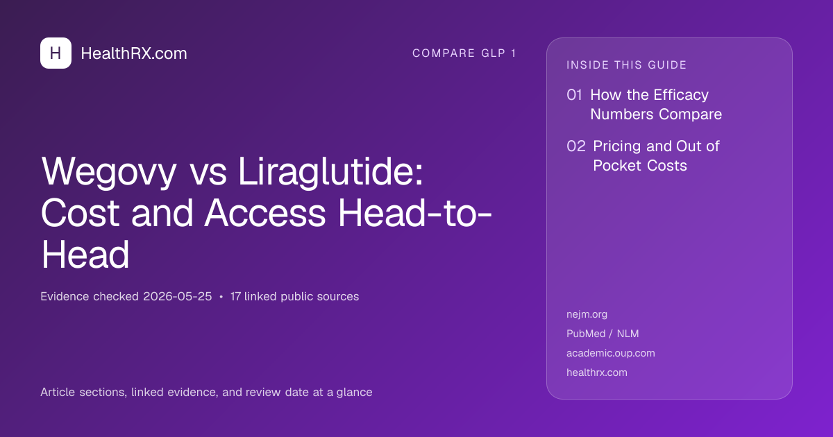 Evidence overview for Wegovy vs Liraglutide: Cost and Access Head-to-Head