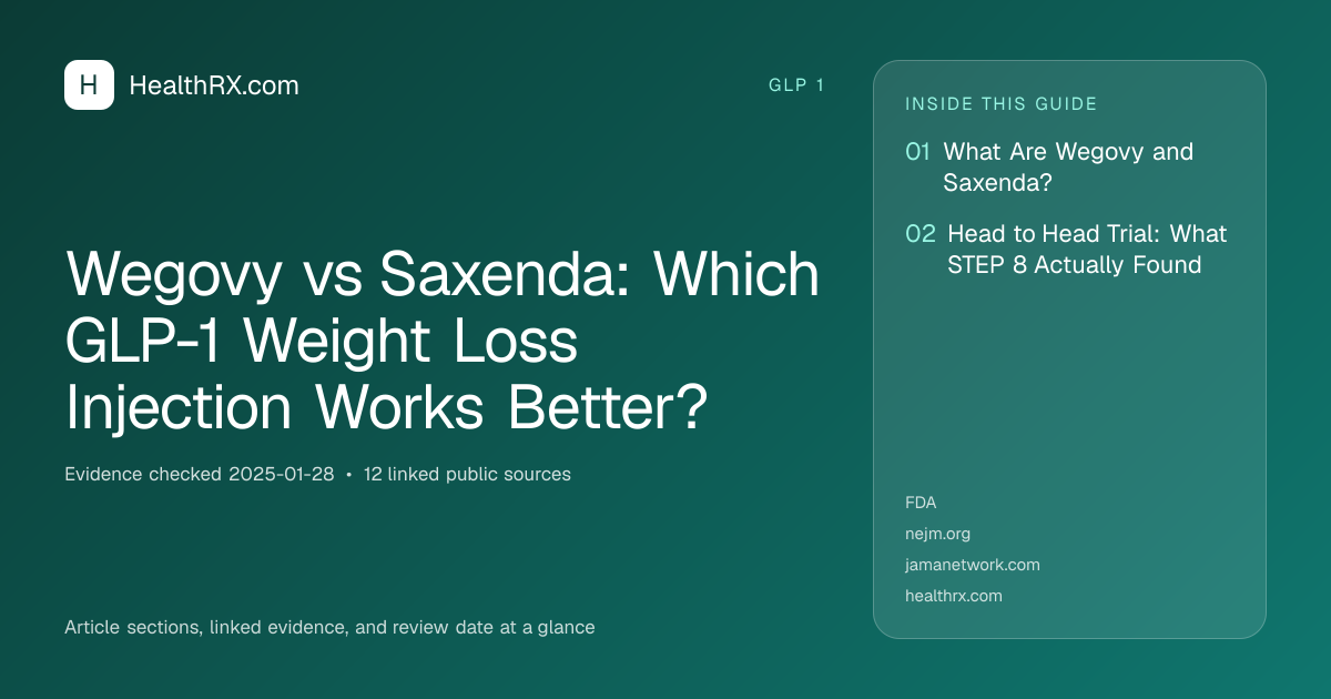 Evidence overview for Wegovy vs Saxenda: Which GLP-1 Weight Loss Injection Works Better?