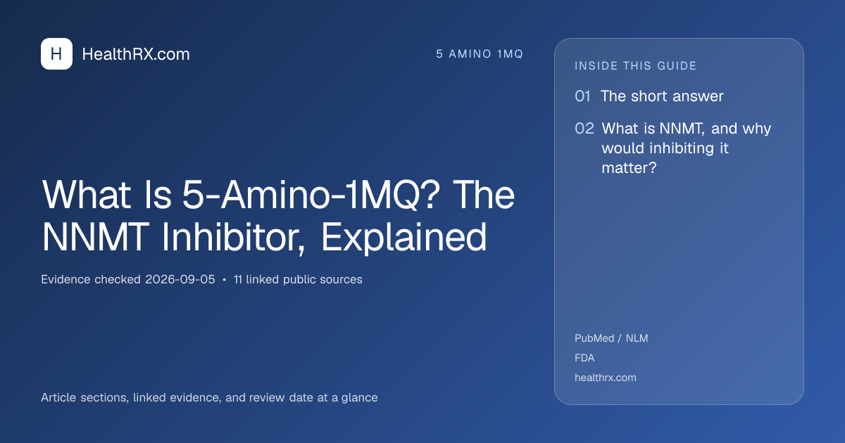 Evidence overview for What Is 5-Amino-1MQ? The NNMT Inhibitor, Explained
