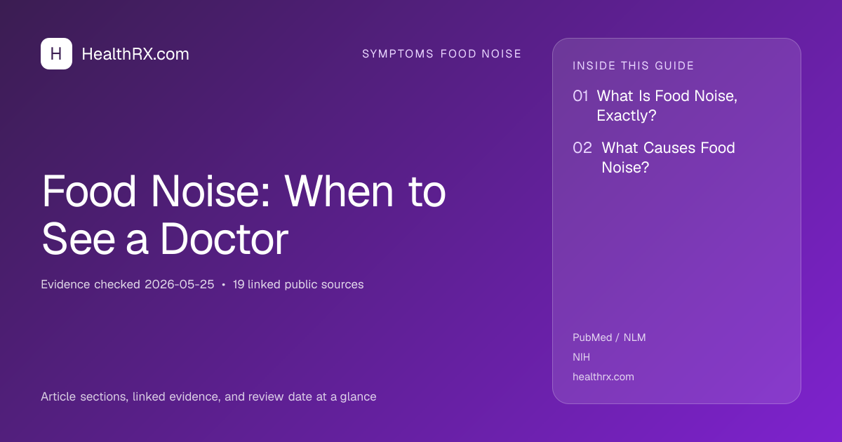 Evidence overview for Food Noise: When to See a Doctor