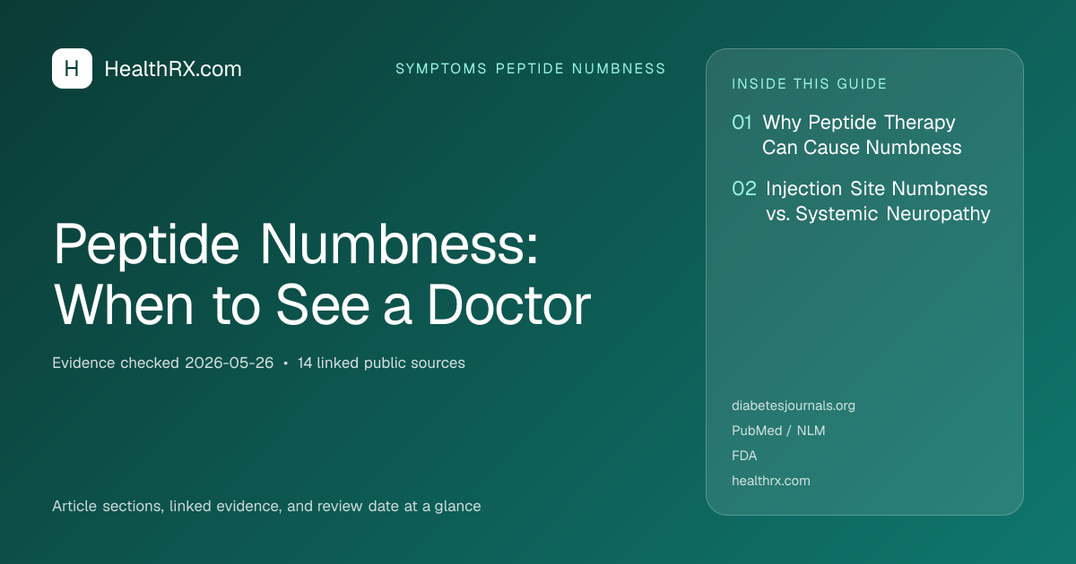 Evidence overview for Peptide Numbness: When to See a Doctor