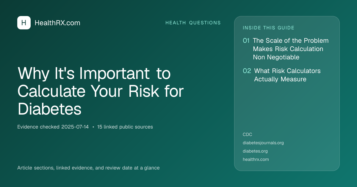 Evidence overview for Why It's Important to Calculate Your Risk for Diabetes