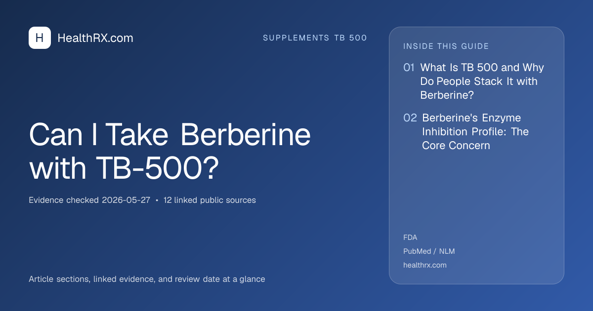 Evidence overview for Can I Take Berberine with TB-500?