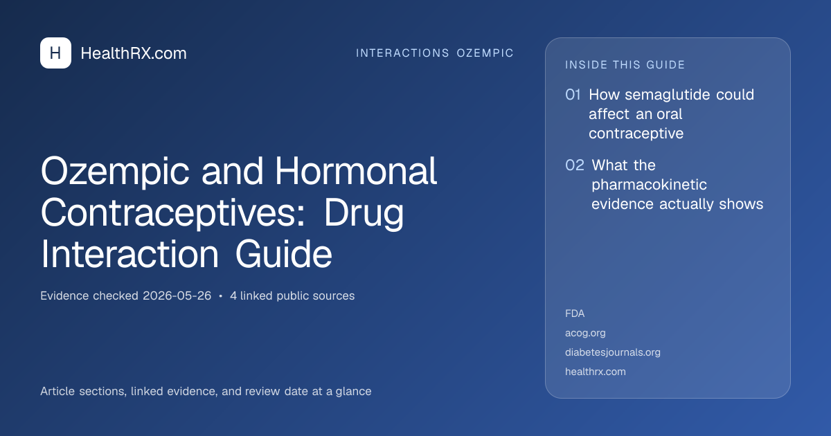 Evidence overview for Ozempic and Hormonal Contraceptives: Drug Interaction Guide