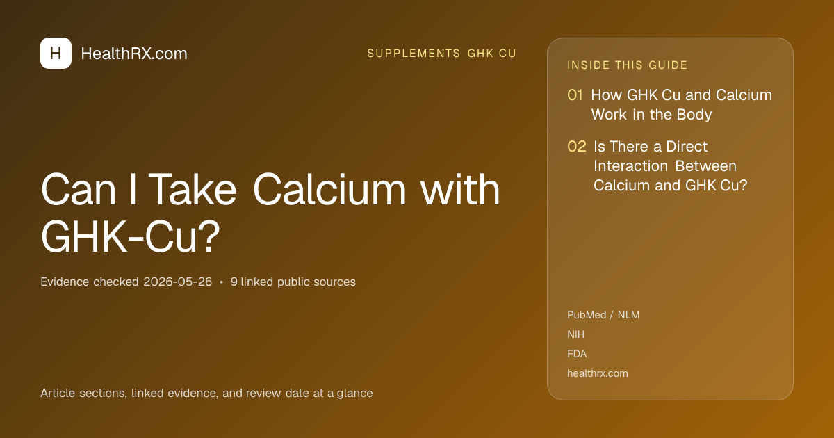 Evidence overview for Can I Take Calcium with GHK-Cu?
