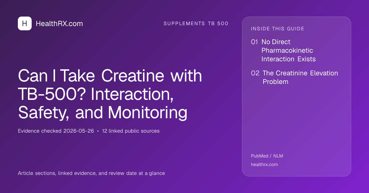 Evidence overview for Can I Take Creatine with TB-500? Interaction, Safety, and Monitoring