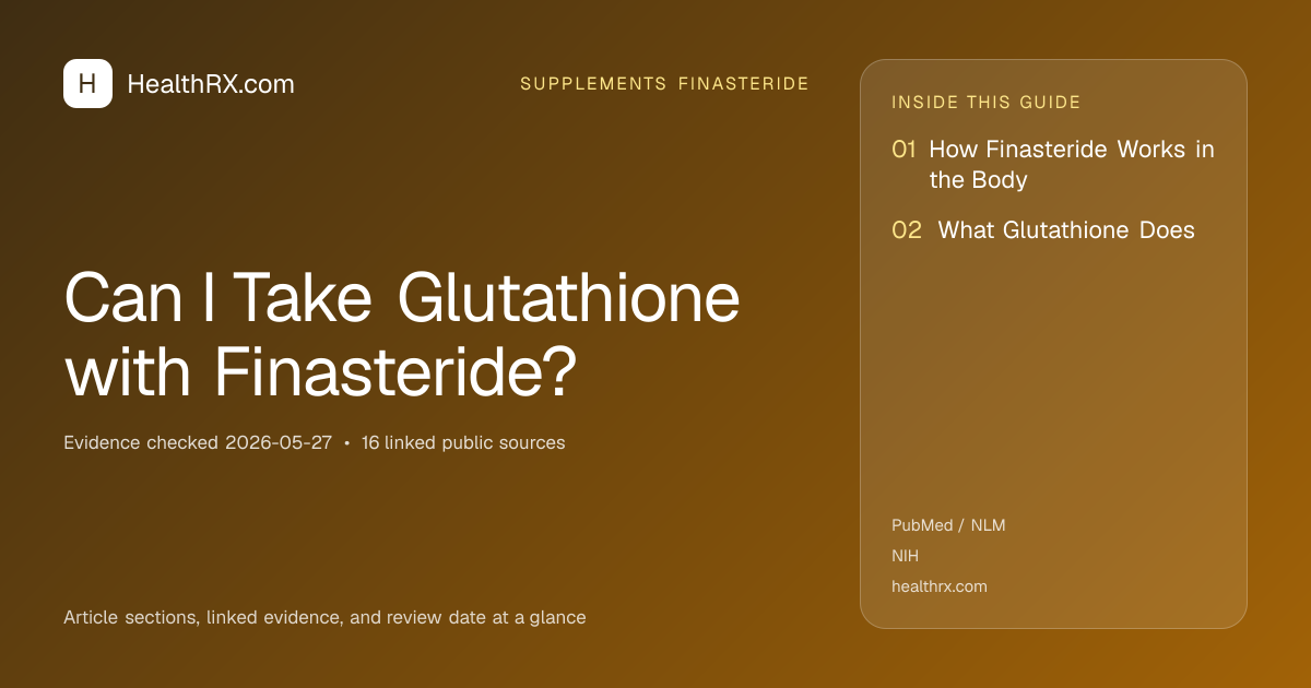 Evidence overview for supplements finasteride: Can I Take Glutathione with Finasteride?
