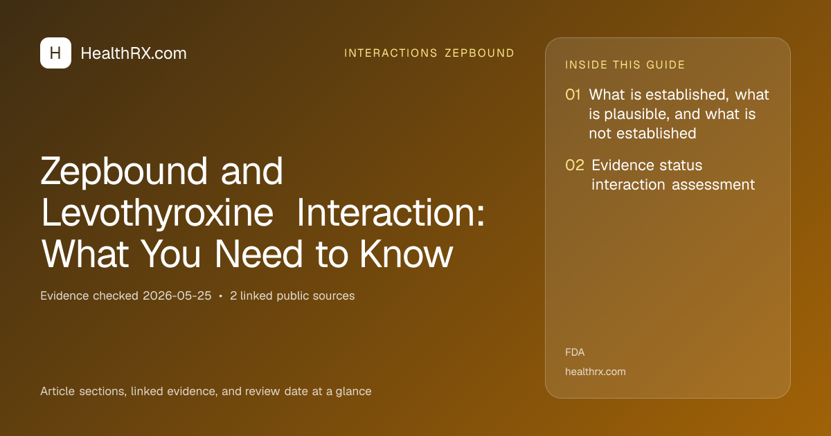 Evidence overview for interactions zepbound: Zepbound and Levothyroxine Interaction: What You Need to Know