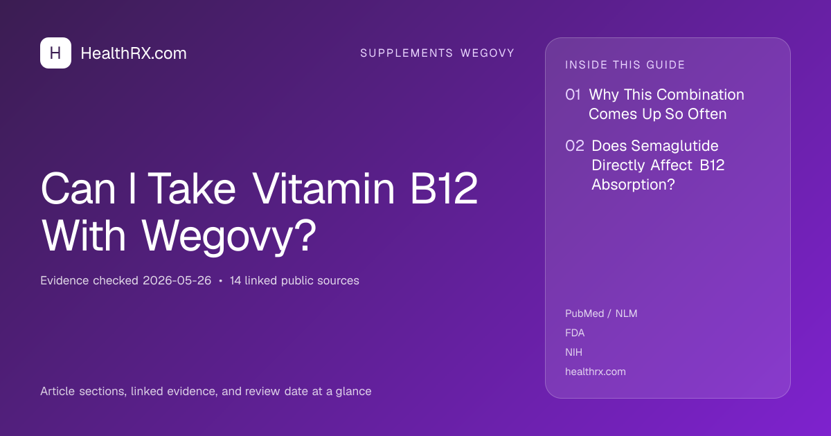 Evidence overview for Can I Take Vitamin B12 With Wegovy?