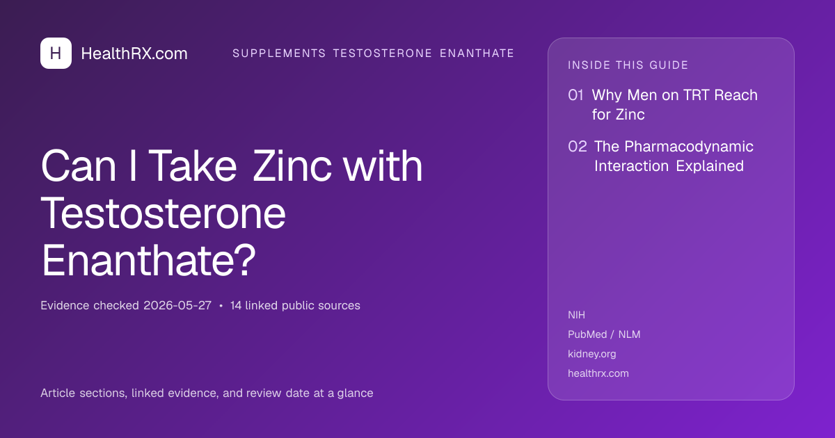 Evidence overview for Can I Take Zinc with Testosterone Enanthate?