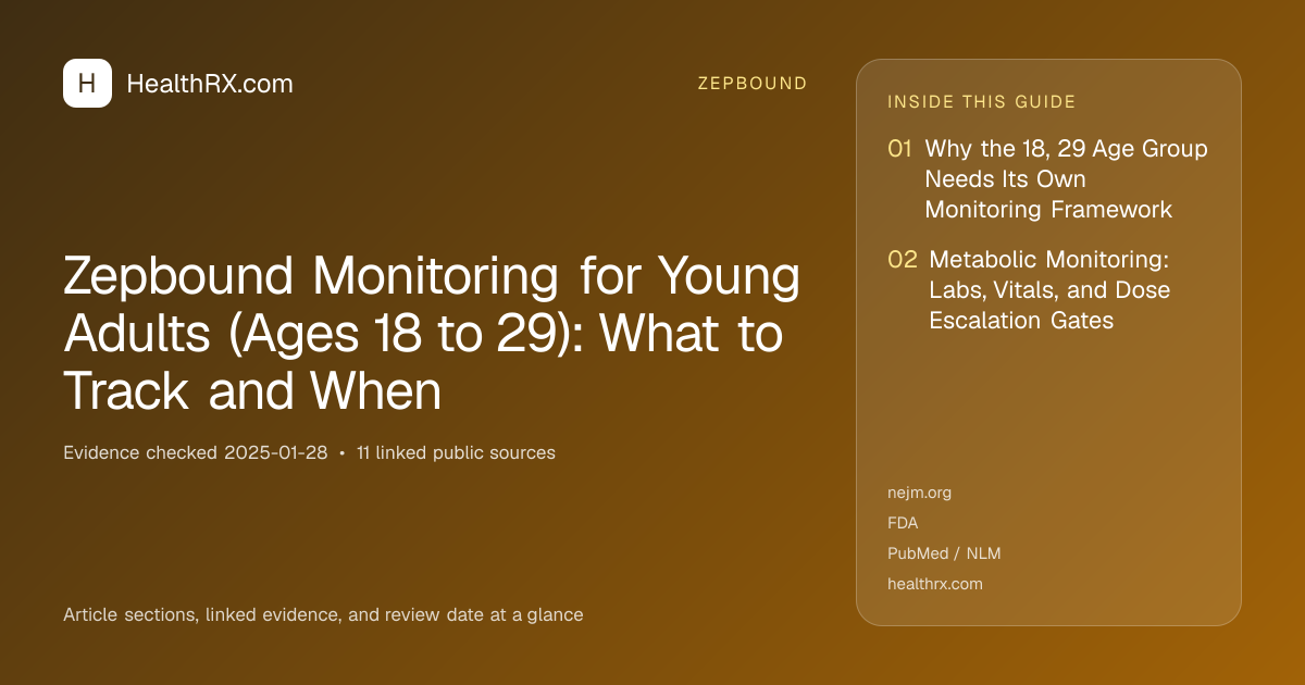 Evidence overview for Zepbound Monitoring for Young Adults (Ages 18 to 29): What to Track and When