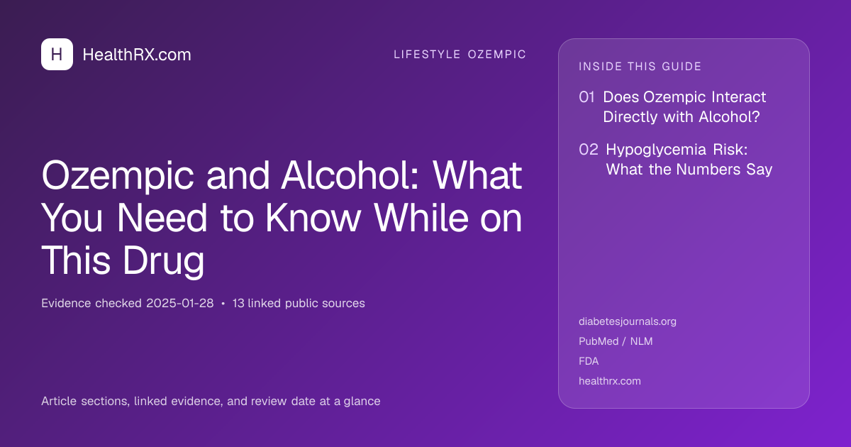Evidence overview for Ozempic and Alcohol: What You Need to Know While on This Drug
