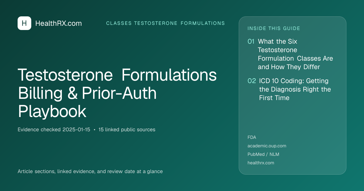 Evidence overview for Testosterone Formulations Billing & Prior-Auth Playbook