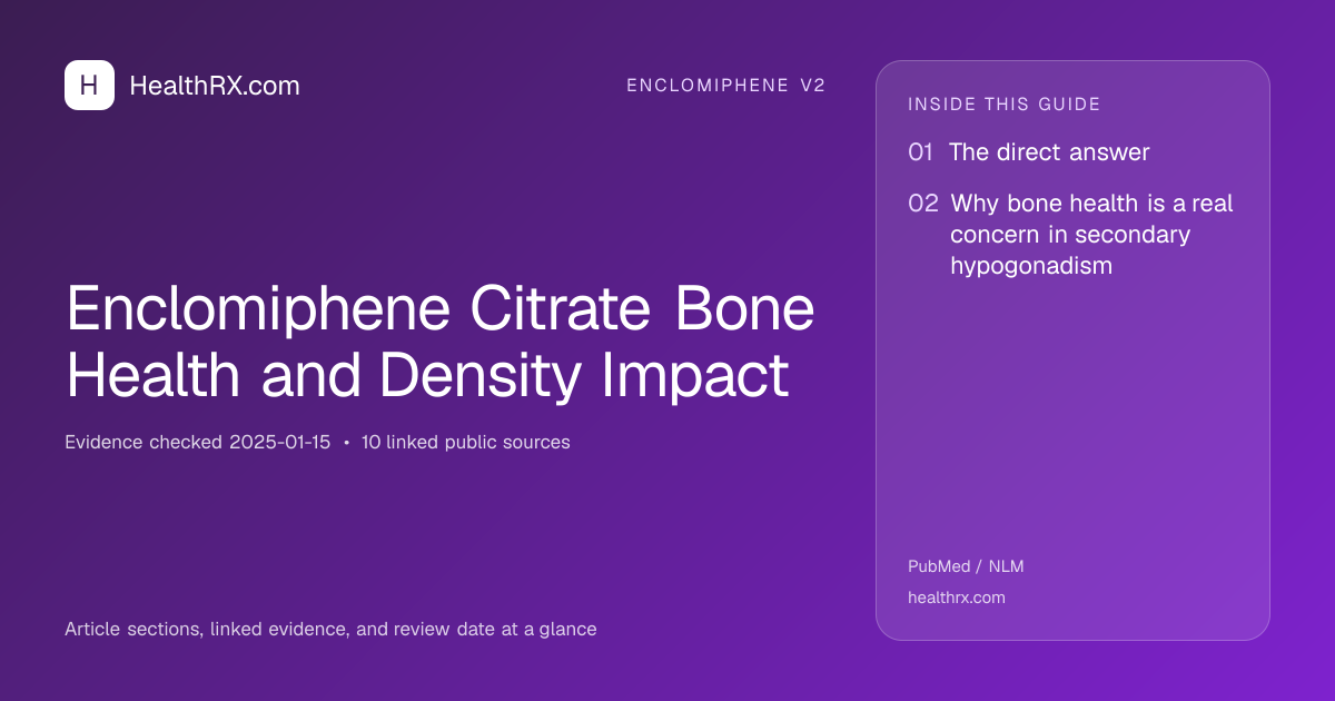 Evidence overview for Enclomiphene Citrate Bone Health and Density Impact