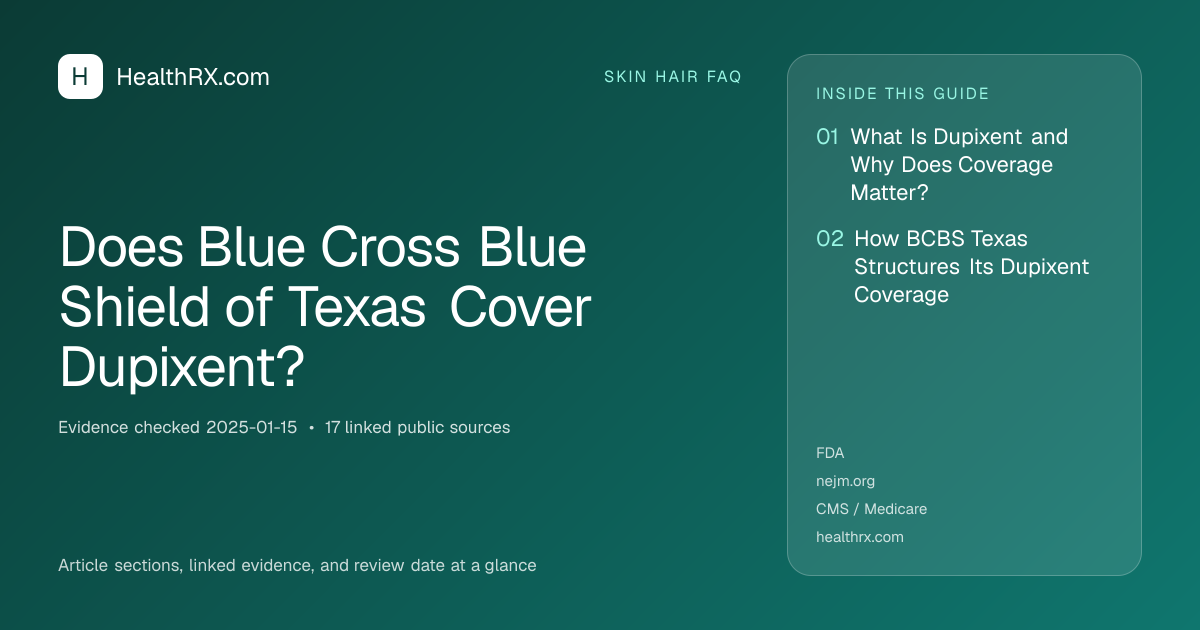 Evidence overview for Does Blue Cross Blue Shield of Texas Cover Dupixent?
