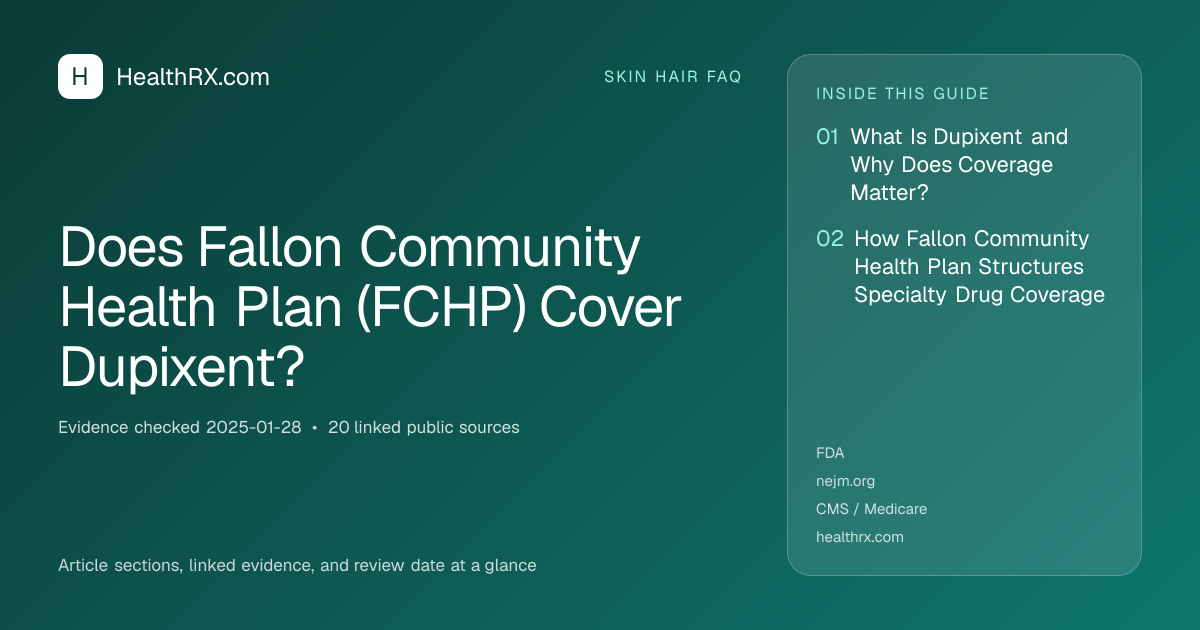 Evidence overview for Does Fallon Community Health Plan (FCHP) Cover Dupixent?