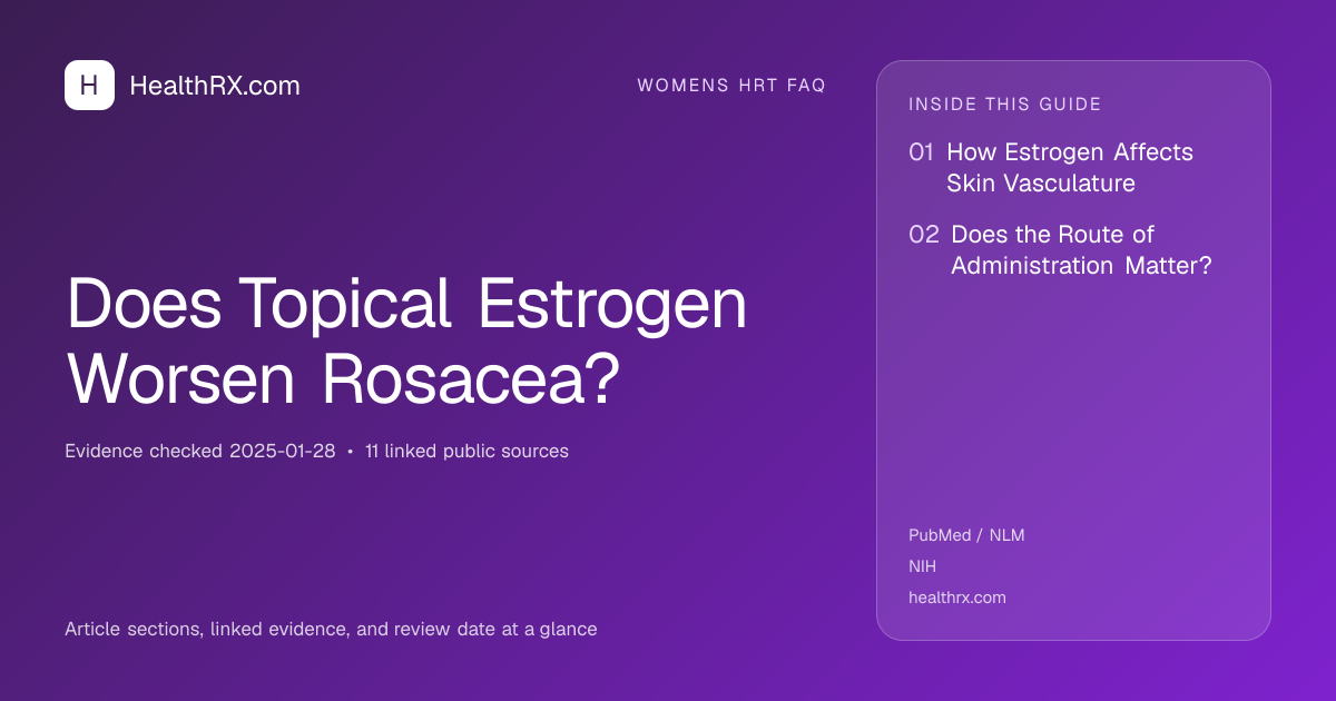 Evidence overview for Does Topical Estrogen Worsen Rosacea?