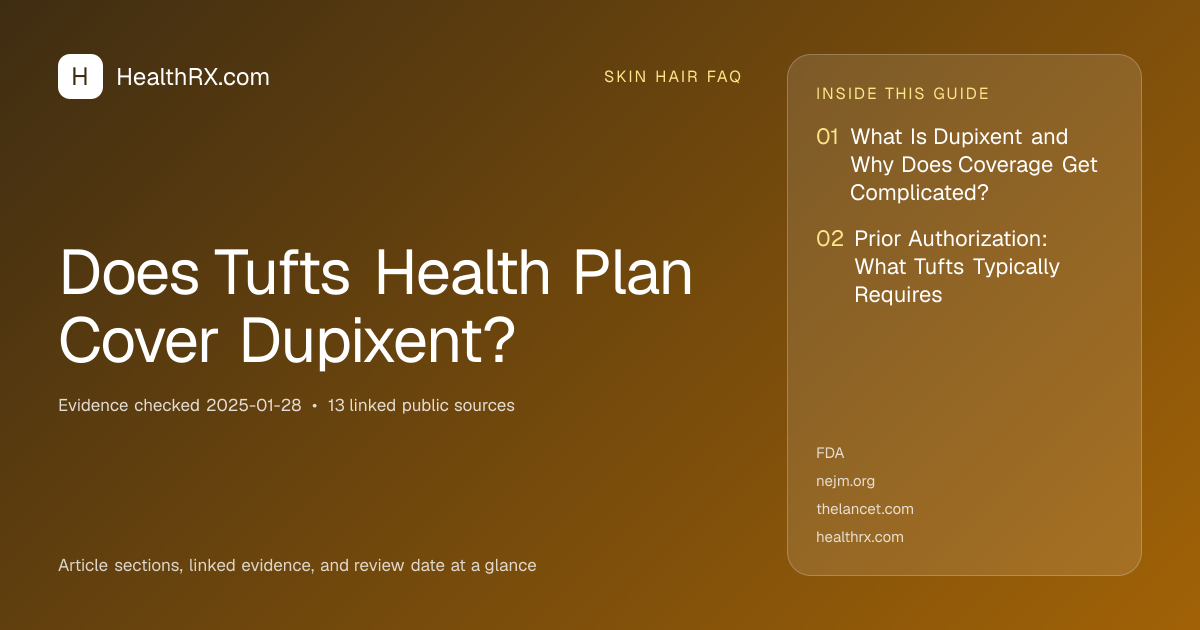 Evidence overview for Does Tufts Health Plan Cover Dupixent?