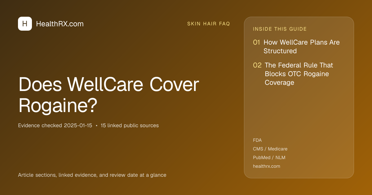 Evidence overview for Does WellCare Cover Rogaine?