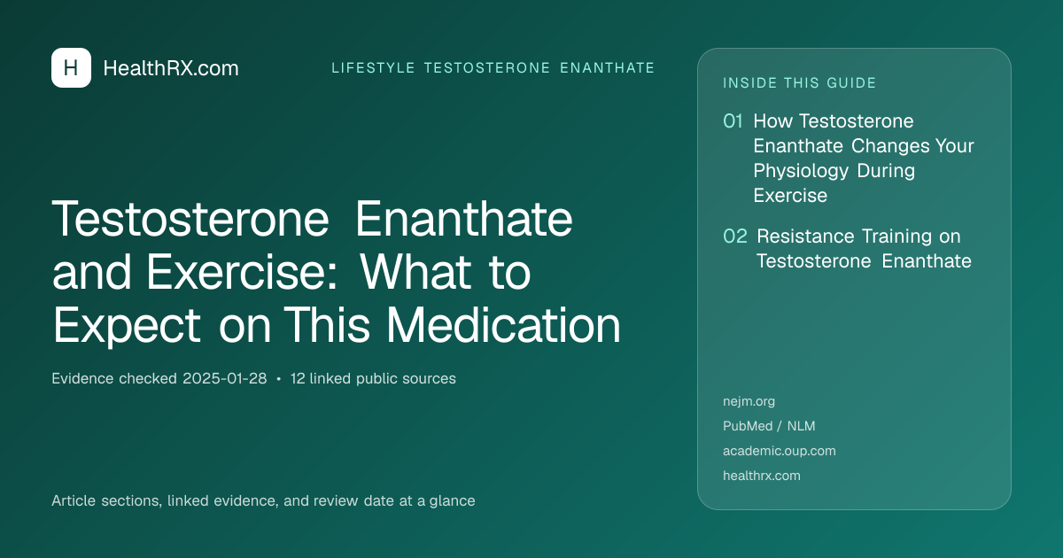 Evidence overview for Testosterone Enanthate and Exercise: What to Expect on This Medication
