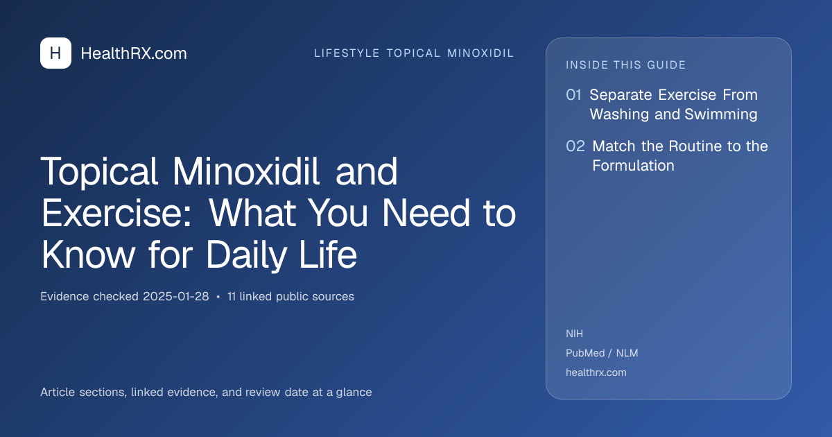 Evidence overview for lifestyle topical minoxidil: Topical Minoxidil and Exercise: What You Need to Know for Daily Life