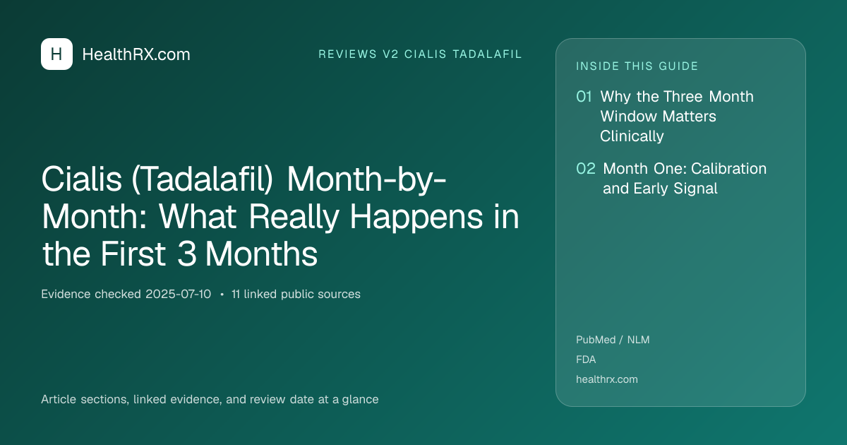Evidence overview for reviews v2 cialis tadalafil: Cialis (Tadalafil) Month-by-Month: What Really Happens in the First 3 Months