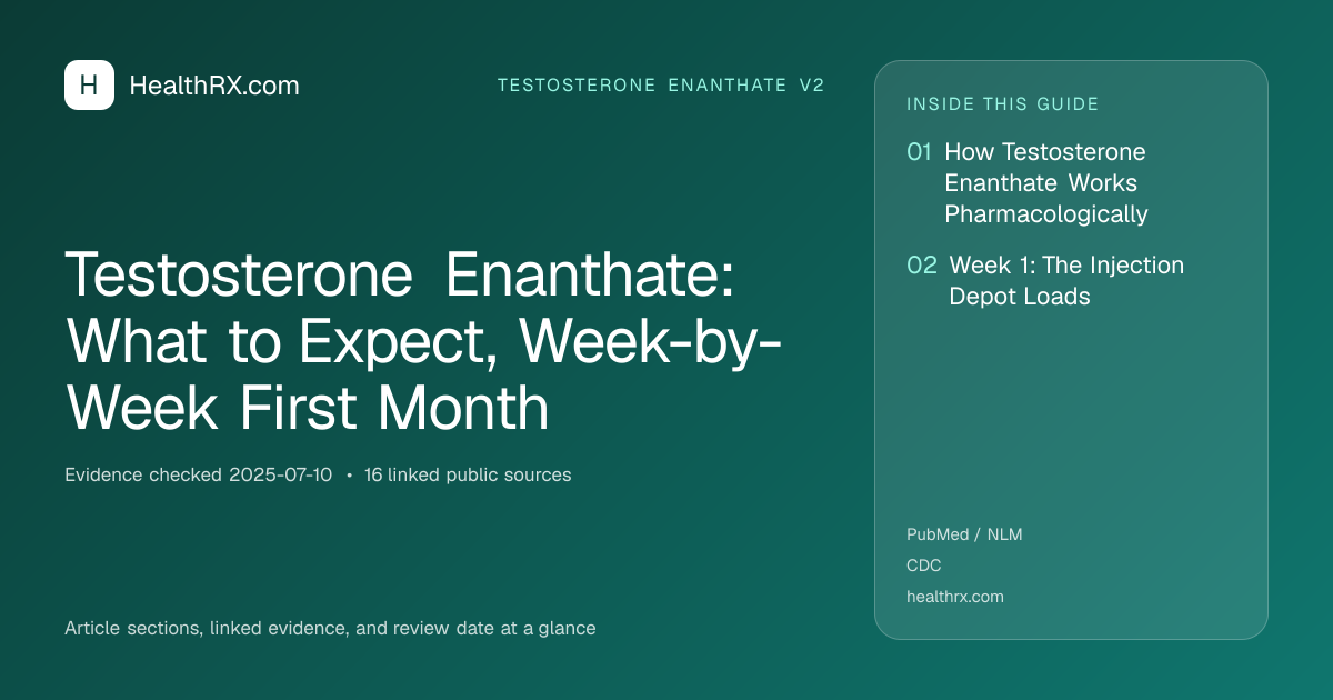 Evidence overview for Testosterone Enanthate: What to Expect, Week-by-Week First Month