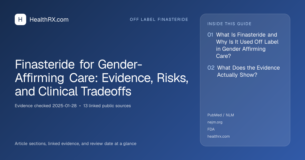 Evidence overview for Finasteride for Gender-Affirming Care: Evidence, Risks, and Clinical Tradeoffs