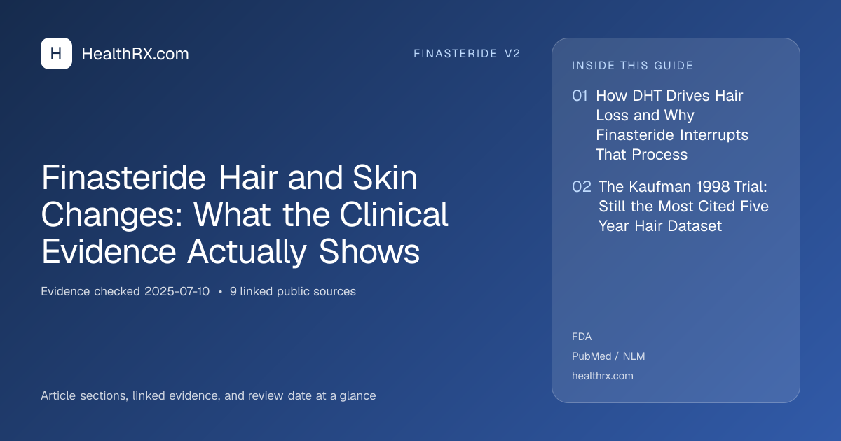 Evidence overview for finasteride v2: Finasteride Hair and Skin Changes: What the Clinical Evidence Actually Shows