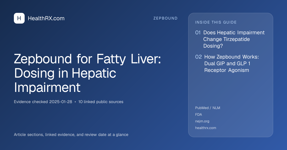 Evidence overview for Zepbound for Fatty Liver: Dosing in Hepatic Impairment