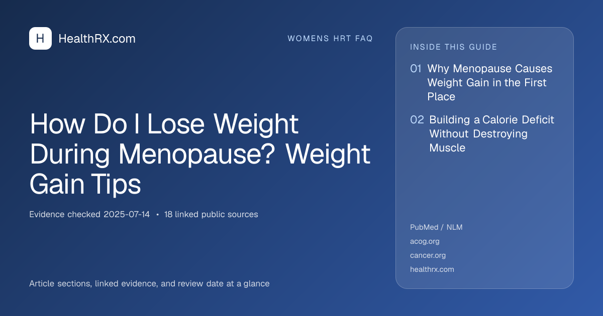 Evidence overview for How Do I Lose Weight During Menopause? Weight Gain Tips