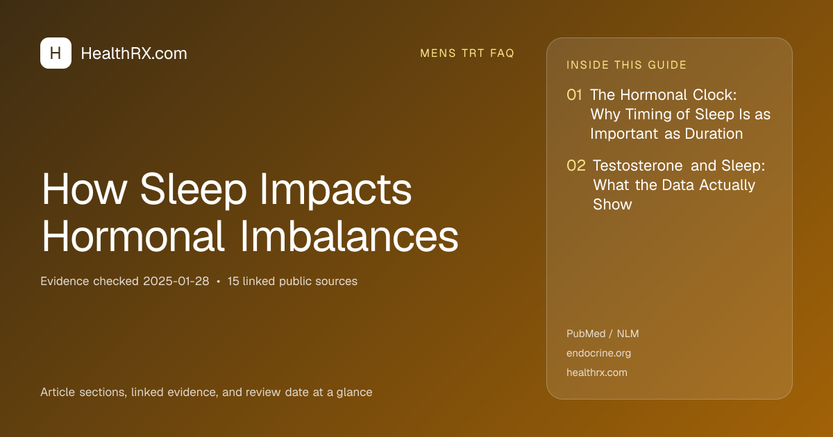 Evidence overview for mens trt faq: How Sleep Impacts Hormonal Imbalances