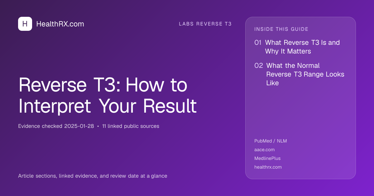 Evidence overview for Reverse T3: How to Interpret Your Result