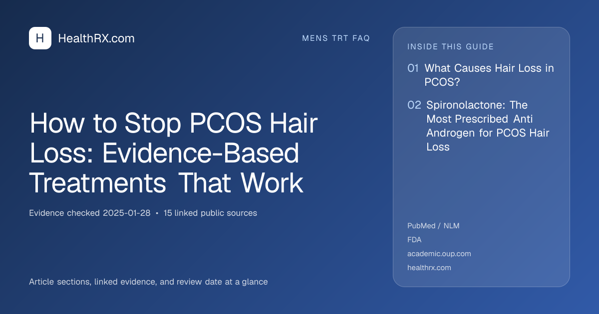 Evidence overview for How to Stop PCOS Hair Loss: Evidence-Based Treatments That Work
